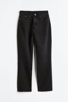 H & M - Mom Ultra High Ankle Jeans - Black