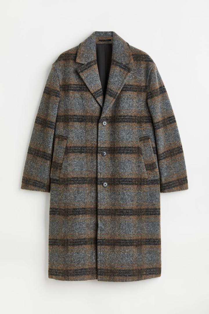 H & M - Oversized Wool-blend Coat - Black