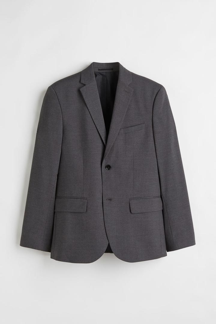 H & M - Slim Fit Blazer - Gray