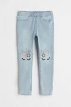 H & M - Denim Leggings - Blue