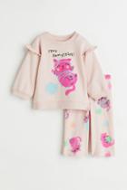 H & M - 2-piece Printed Cotton Set - Pink