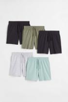 H & M - 5-pack Cotton Jersey Shorts - Turquoise