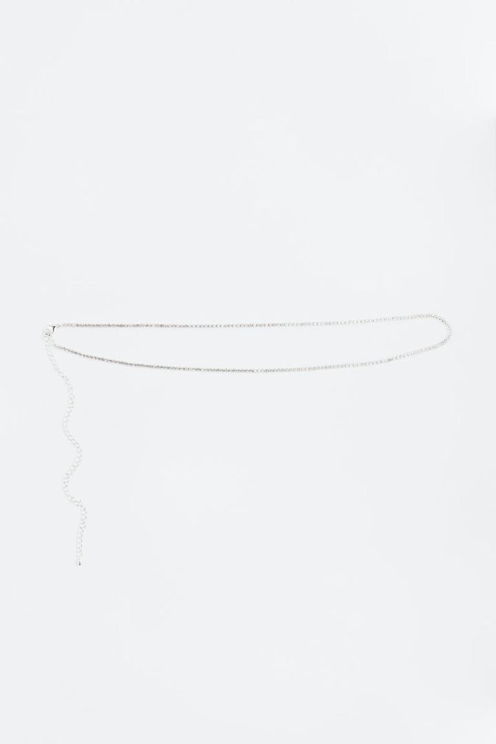 H & M - Waist Jewelry With Rhinestones - Silver
