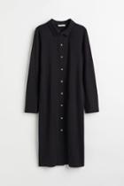 H & M - Jersey Shirt Dress - Black