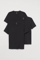 H & M - 3-pack Slim Fit T-shirts - Black