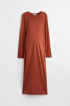 H & M - Mama Long-sleeved Dress - Orange