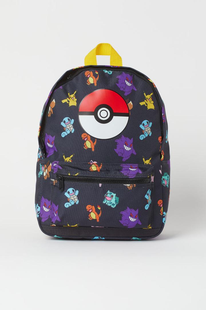 H & M - Printed Backpack - Gray