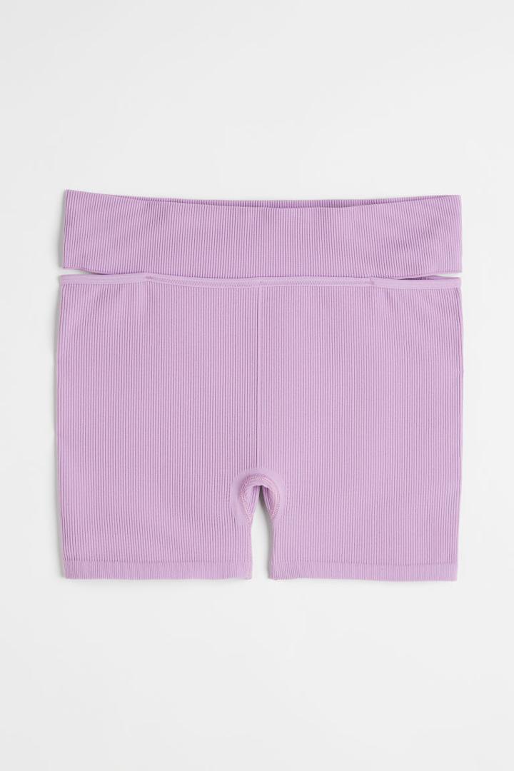 H & M - Seamless Hot Pants - Purple