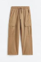 H & M - Loose Fit Cargo Joggers - Beige