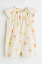 H & M - Cotton Romper Suit - White