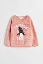 H & M - Design-front Sweatshirt - Pink