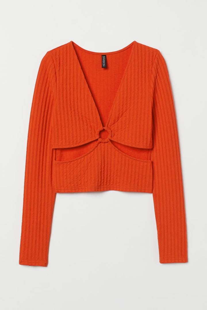 H & M - Cut-out Top - Orange