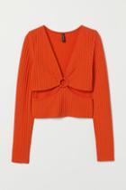 H & M - Cut-out Top - Orange