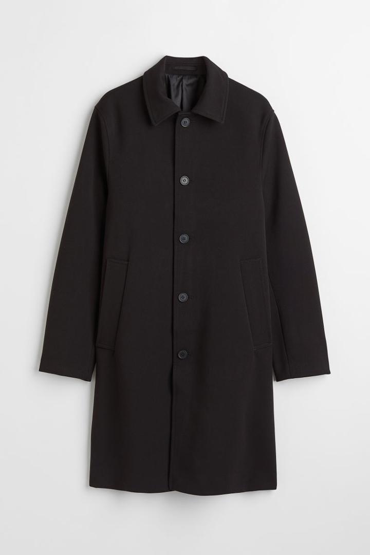 H & M - Twill Car Coat - Black