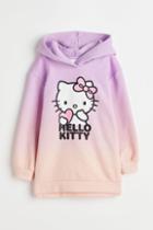 H & M - Printed Hoodie - Purple