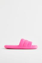 H & M - Velour Slides - Pink