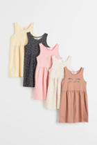 H & M - 5-pack Cotton Jersey Dresses - Orange