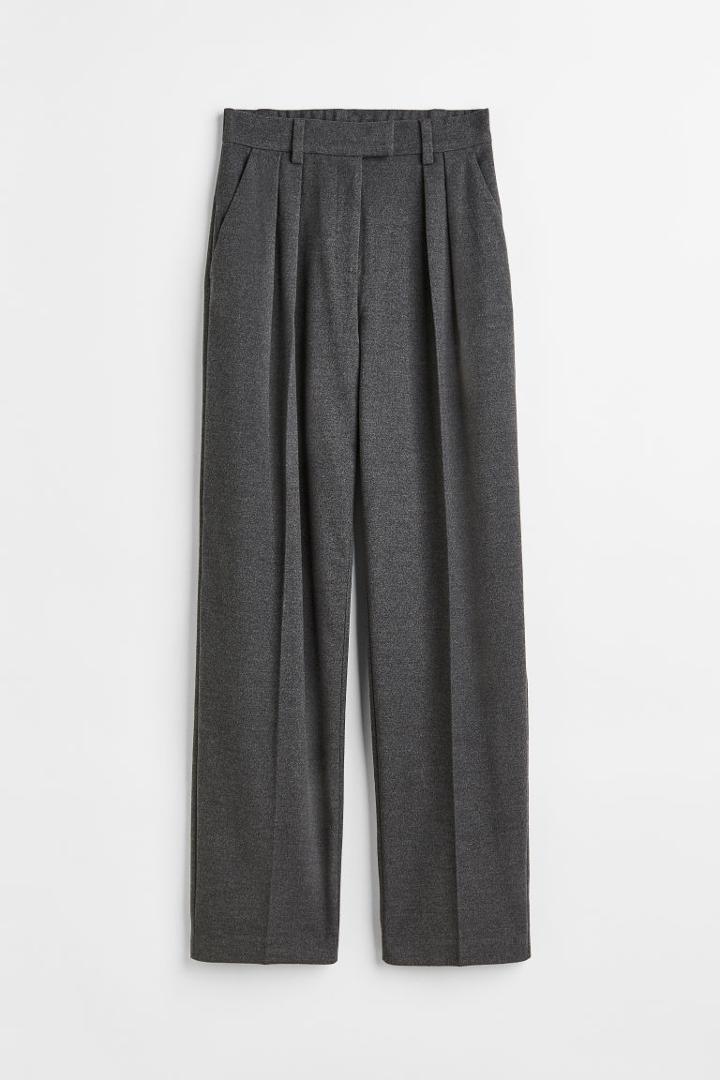 H & M - High-waist Dress Pants - Gray