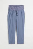 H & M - Mama Linen-blend Pants - Blue