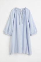 H & M - Balloon-sleeved Dress - Blue