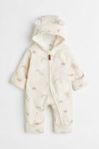 H & M - Hooded Jumpsuit - Beige