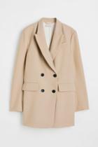 H & M - Double-breasted Jacket - Beige