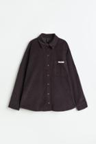 H & M - Oversized Corduroy Overshirt - Gray