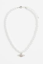 H & M - Short Beaded Necklace - Silver
