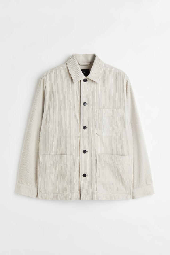 H & M - Corduroy Shirt Jacket - Brown