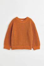 H & M - Knit Chenille Sweater - Yellow