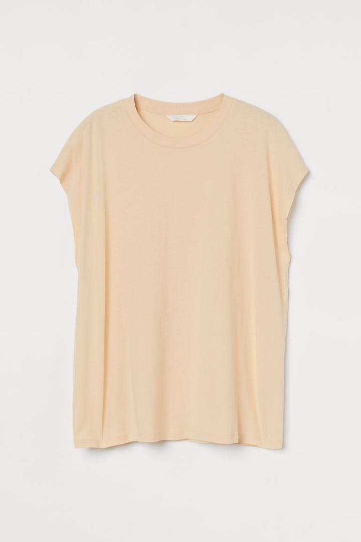 H & M - Jersey Sleeveless Top - Beige