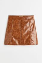 H & M - A-line Skirt - Orange