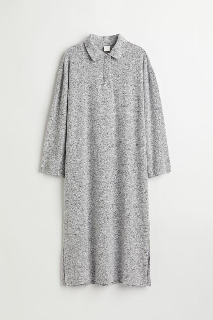 H & M - Collared Dress - Gray