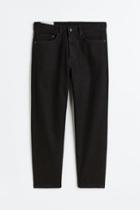 H & M - Regular Crop Jeans - Black