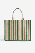H & M - Jacquard-weave Handbag - Green