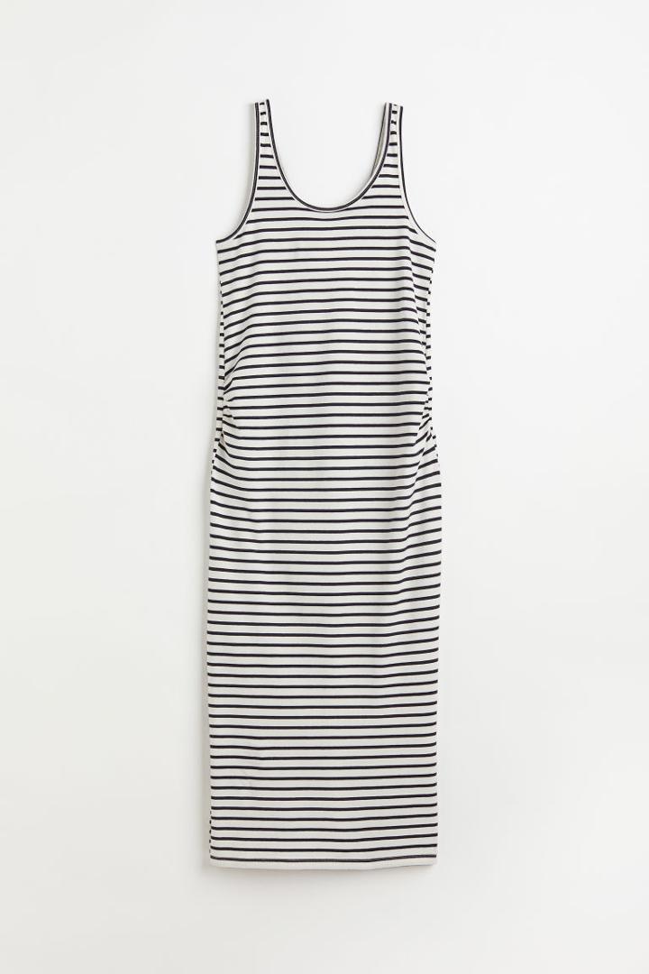 H & M - Mama Ribbed Jersey Dress - White
