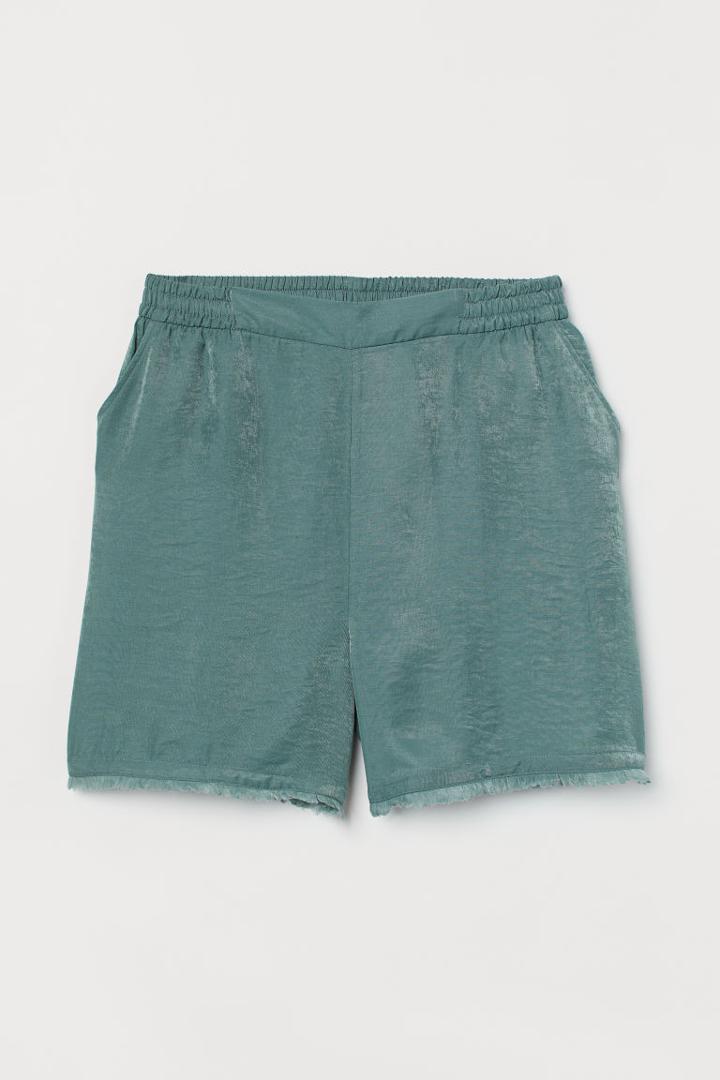 H & M - Lyocell-blend Shorts - Turquoise