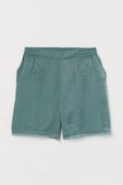H & M - Lyocell-blend Shorts - Turquoise