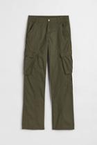 H & M - Canvas Cargo Pants - Green