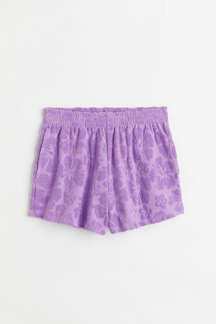 H & M - Jersey Pull-on Shorts - Purple