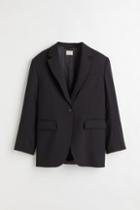 H & M - One-button Wool Blazer - Black