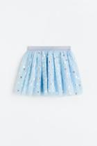 H & M - Glittery Tulle Skirt - Blue