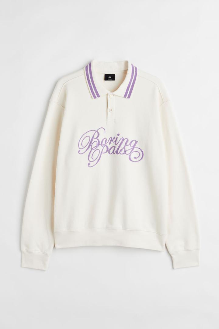 H & M - Regular Fit Polo Shirt - White