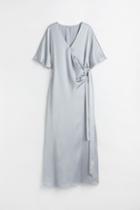 H & M - Satin Bridesmaid Dress - Gray