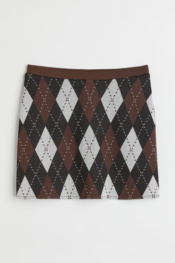 H & M - Short Skirt - Brown