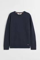 H & M - Fine-knit Cotton Sweater - Blue