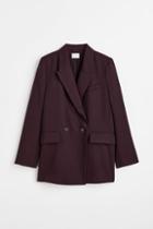 H & M - Double-breasted Jacket - Red