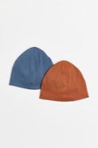 H & M - 2-pack Ribbed Cotton Jersey Hats - Blue