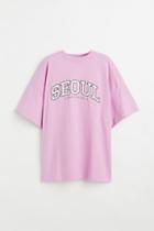H & M - Oversized T-shirt - Pink