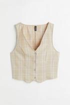 H & M - Mesh Mini Skirt - Beige